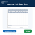 Forms by Phil Inventory Cycle Count Sheet